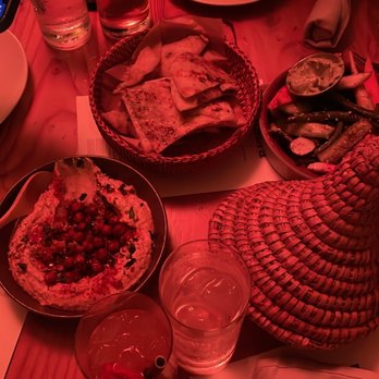Calabra - Hummus with pita; vegetables - Mediterranean Near Me - Santa Monica, California