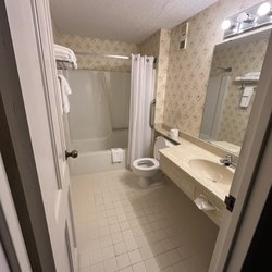 Ramada Plaza by Wyndham Sault Ste. Marie Ojibway - Spacious bathroom Others I saw were half this size