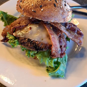 Bushfire Kitchen - Menifee - En Fuego Burger, with spicy millionares bacon and jalapeño aoili - Gluten-Free Near Me - Menifee, California Bushfire Kitchen - Menifee - En Fuego Burger, with spicy millionares bacon and jalapeño aoili - Gluten-Free Near Me - Menifee, California