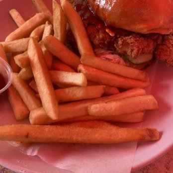 Off The Rails Brewing - Crispy N.C Hot or Not Chicken Sandwich - Breweries Near Me - Sunnyvale, California Off The Rails Brewing - Crispy N.C Hot or Not Chicken Sandwich - Breweries Near Me - Sunnyvale, California