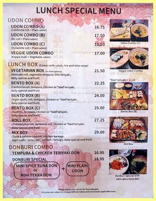 Menu photo 1 Matoi Sushi Coquitlam, BC