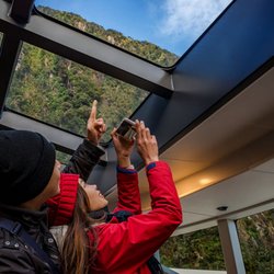 JUCY Cruise - Scenery through the glass roof on our Premium Cruise