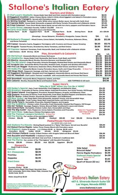 Menu photo 8 Stallone's Italian Eatery Silverado Ranch Las Vegas, NV