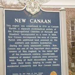 New Canaan Historical Marker