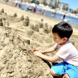 Marina Beach - Making of another sand city and Mount "Monster"... Happy 4th of July everyone!!