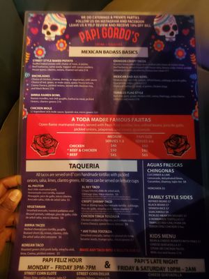 Menu photo 2 Papi Gordo's Phoenix, AZ