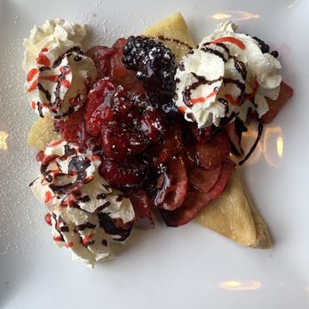 Mille - Berries and cream crepe - French Near Me - Santa Fe, New Mexico