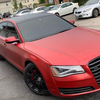 EveryWrap - Matt red full wrap on Audi - Vehicle Wraps Near Me