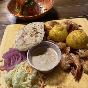 Neon Pig - Shrimp plate - Butcher Near Me - Tupelo, Mississippi