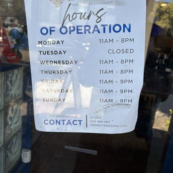 Di Chai - Hours of operation - Laotian Near Me - Burnaby, British Columbia Di Chai - Hours of operation - Laotian Near Me - Burnaby, British Columbia