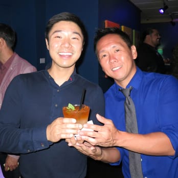 Wang Chung's - "LIttle Wang" Dan with Bartender Cory at the "Bigger Wang's" new pupu menu tasting event. - Karaoke Near Me - Honolulu, Hawaii Wang Chung's - "LIttle Wang" Dan with Bartender Cory at the "Bigger Wang's" new pupu menu tasting event. - Karaoke Near Me - Honolulu, Hawaii