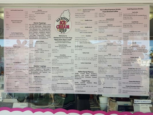 Menu photo 7 Old Benson Ice Cream Shop Benson, AZ