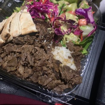 Cafe Nur - Lamb & Beef Gyros Plate greek salad - Mediterranean Near Me - Los Altos, California