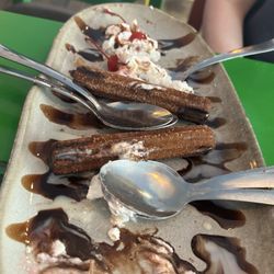 Churros! We ate them up too quick for the photo op