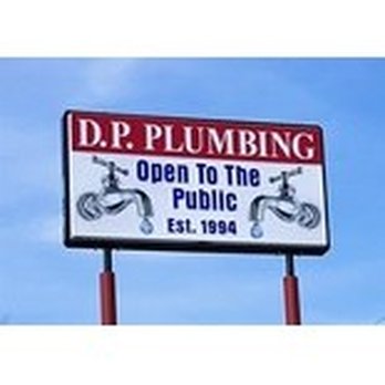 DP Plumbing - a sign for a plumbing company - Plumbing Near Me - Ottumwa, Iowa