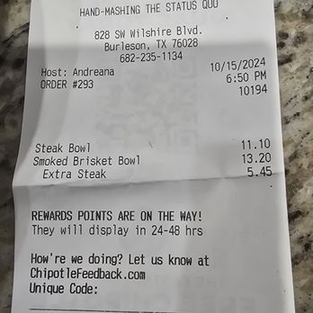 Chipotle Mexican Grill - Fast Food Near Me - Burleson, Texas