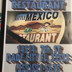 Little Mexico Restaurant - Menu