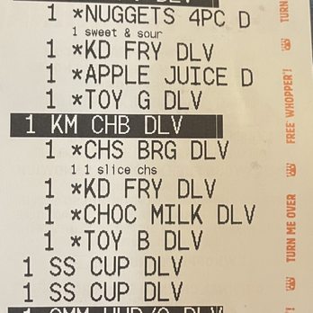 Burger King - Receipt for the order I made - Burgers Near Me - Boerne, Texas