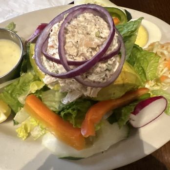 Gladys' Cafe - Stuffed avocado salad with tuna - Caribbean Near Me - Charlotte Amalie, Virgin Islands Gladys' Cafe - Stuffed avocado salad with tuna - Caribbean Near Me - Charlotte Amalie, Virgin Islands