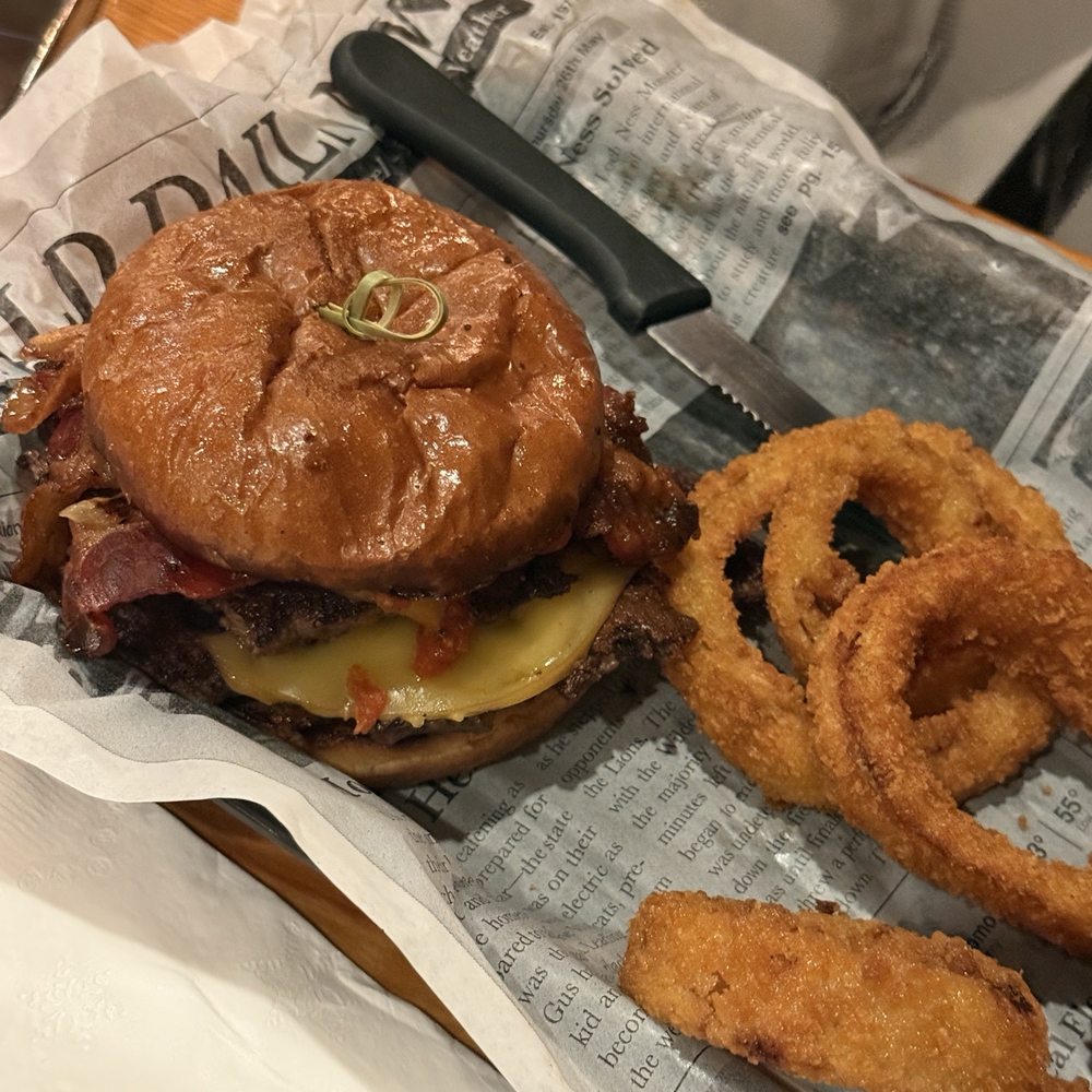 Hook & Line Pub - The Krakens burger - Seafood Near Me - Port Angeles, Washington