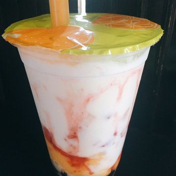 Cafe Orange - Strawberry custard flan ($3.50)- the flan is really good! - Desserts Near Me - Garden Grove, California