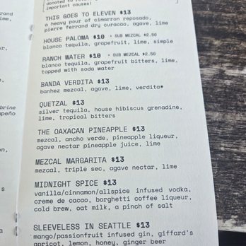 Black Sheep - Highly recommend "This Goes To Eleven" (finally a margarita that isn't oo sweet/tart!) and the Mezcal Old Fashioned). - Bars Near Me - Bellingham, Washington