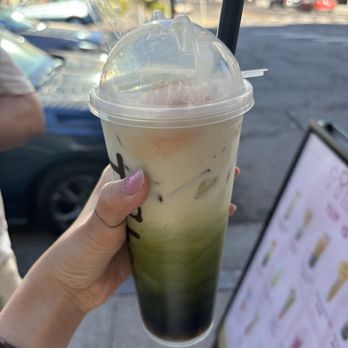 Tibear - A4. Thai Green Float Latte - Bubble Tea Near Me - Berkeley, California