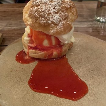 Rintaro - Shukuriimu - cream puff with lemon sorbet - Izakaya Near Me - San Francisco, California