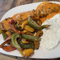 ASV Petri Heil Richrath - Schweinefilet mit Tzatziki, Paprika und Metaxasauce/Pork fillet with paprika, tzatziki and metaxa sauce