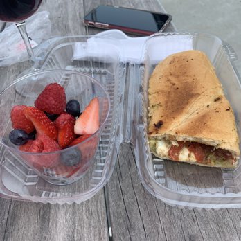 2nd Ave Sandwich - Chicken Caprese with Fruit Salad - Food Trucks Near Me