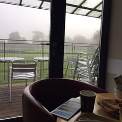 Oxford University Club - View from the lounge area on a foggy day .