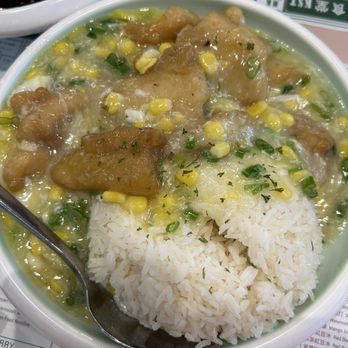 Kong Sihk Tong - Fish Filet with corn and rice - Hong Kong Style Cafe Near Me - Flushing, New York