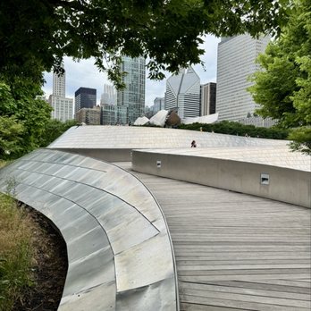 BP Pedestrian Bridge - 07.04.25 the bridge resembles a giant silver snake - Landmarks & Historical Buildings Near Me - Chicago, Illinois
