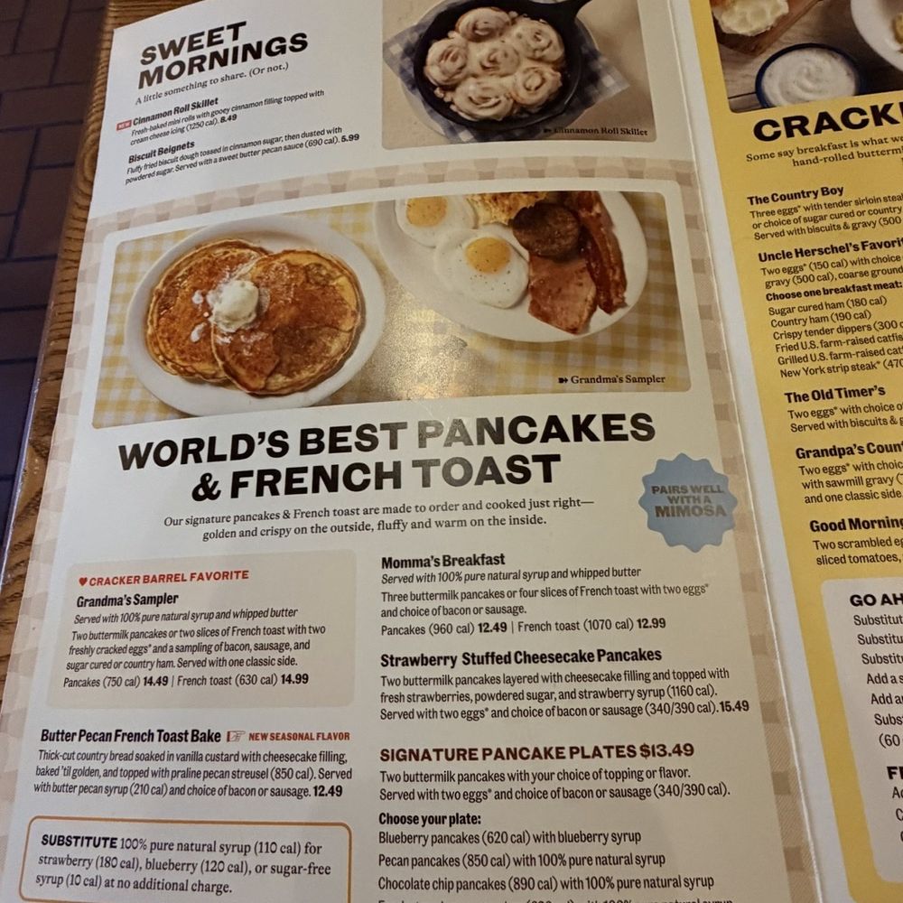 Cracker Barrel Old Country Store - Menu - Breakfast & Brunch Near Me - Kingman, Arizona
