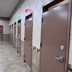 Buc-ee's - The bathrooms have red and green lights to let you know what is available