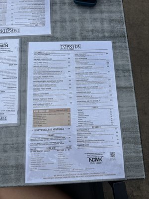Menu photo 3 Topside Roof Deck Newport Beach, CA Menu photo 3 Topside Roof Deck Newport Beach, CA