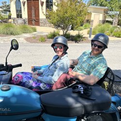 Sidecar Tours - Us in the sidecar, it was pretty roomy even with two people