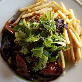 Tresetti's - New York Steak marianted in fig/reduced wine sauce n Fries. STUPENDOUS!!! - Comfort Food Near Me - Modesto, California