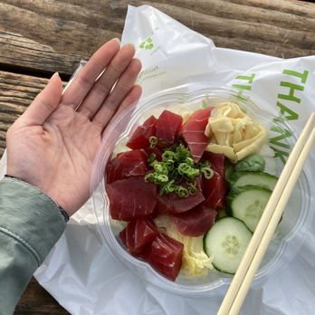 Donburi Station - Seattle - Zuke Maguro Don- hand for scale - Japanese Near Me - Seattle, Washington Donburi Station - Seattle - Zuke Maguro Don- hand for scale - Japanese Near Me - Seattle, Washington