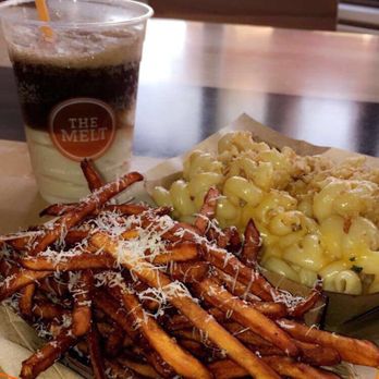 The Melt - Sweet potato fries, mac and cheese, and a root beer float. 10/10. - Sandwiches Near Me - Irvine, California The Melt - Sweet potato fries, mac and cheese, and a root beer float. 10/10. - Sandwiches Near Me - Irvine, California
