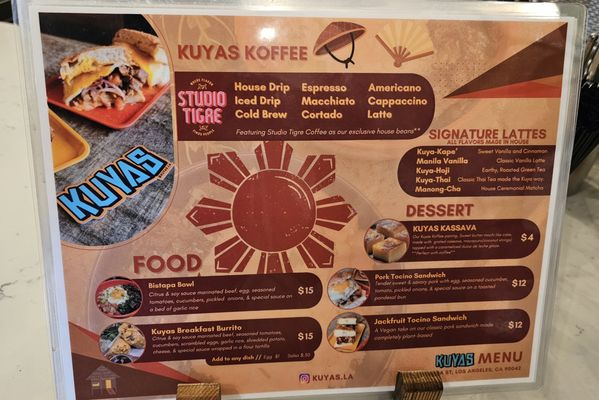 Menu photo 1 Kuyas Los Angeles, CA