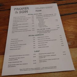 Proper & Son - Let's get a proper meal......