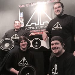 Our car audio sales and install team, representing a newer product, Addictive Audio.