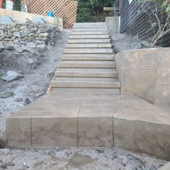 Pacific Coast Concrete - Stamped stairs - Masonry/Concrete Near Me