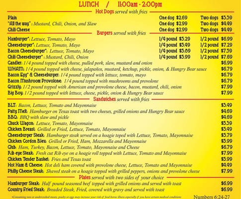 Menu photo 5 The Hungry Bear Cafe Asheville, NC Menu photo 5 The Hungry Bear Cafe Asheville, NC