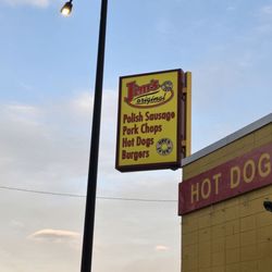 Jim's Original - Sign from around the corner.