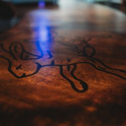 Lucky Guys Distillery - Our bar tops made from "Black Betty" a beautiful Black Walnut tree taken down in 2015