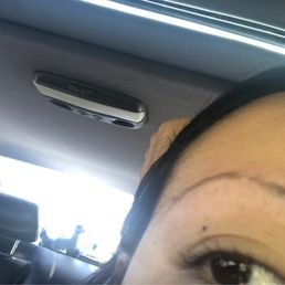 She messed up my eyebrow She messed up my eyebrow