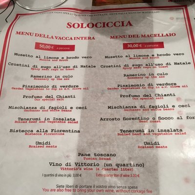 Menu photo 3 Solociccia Panzano In Chianti, FI