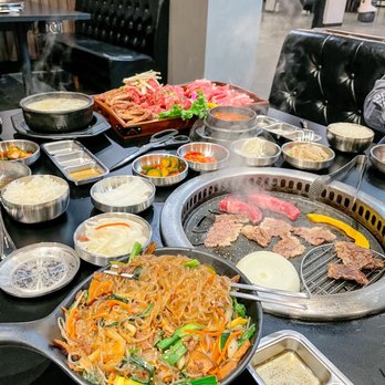 Hodori BBQ - Dinner spread! [@ashleyy.eats] - Korean Near Me - Arcadia, California